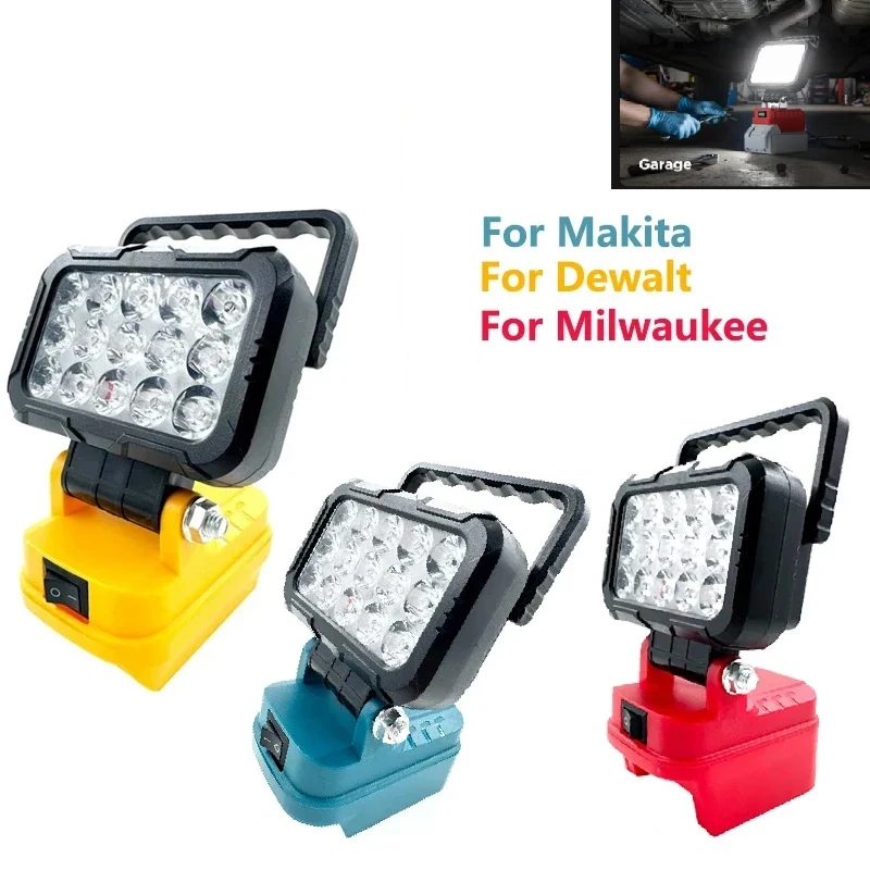 

Для Makita/Dewalt/Milwaukee 18 В литий-ионный аккумулятор 3-дюймовый светодиодный рабочий фонарь ручной фонарь с USB-интерфейсом фонарик