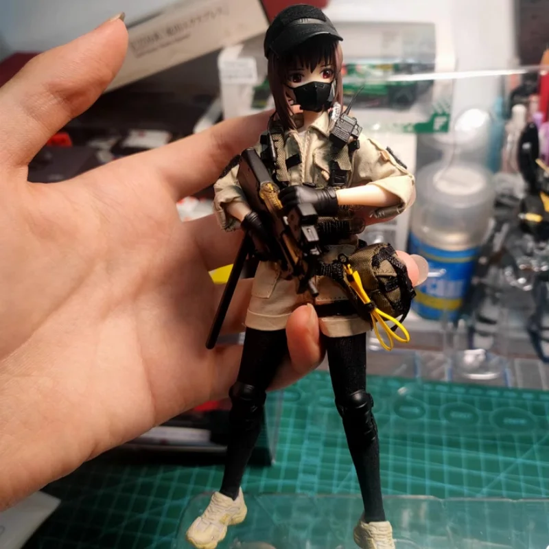 In Spot Hasuki Pa006 1/12 Guard Girl Action Figure Pocket Art Vrouwelijke Soldaat Beeldje Volledige Set Collectible Model Garage Kit