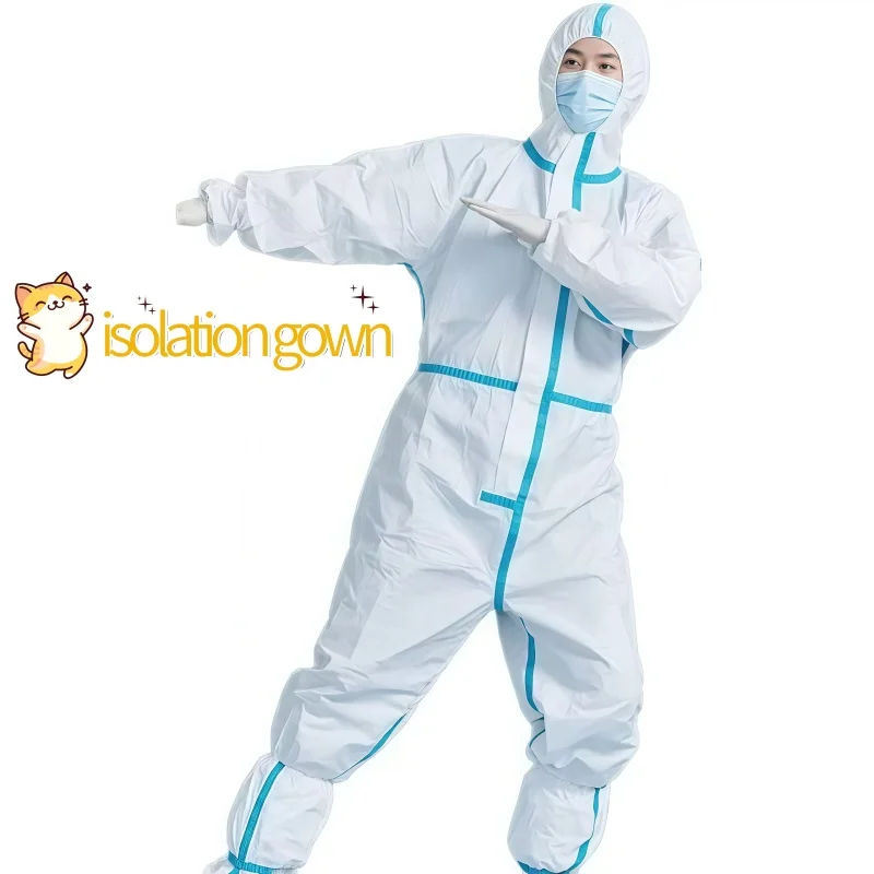 

Sterile work clothes with compression tape, isolation clothes, individually packaged 5 pieces of medical protective clothing