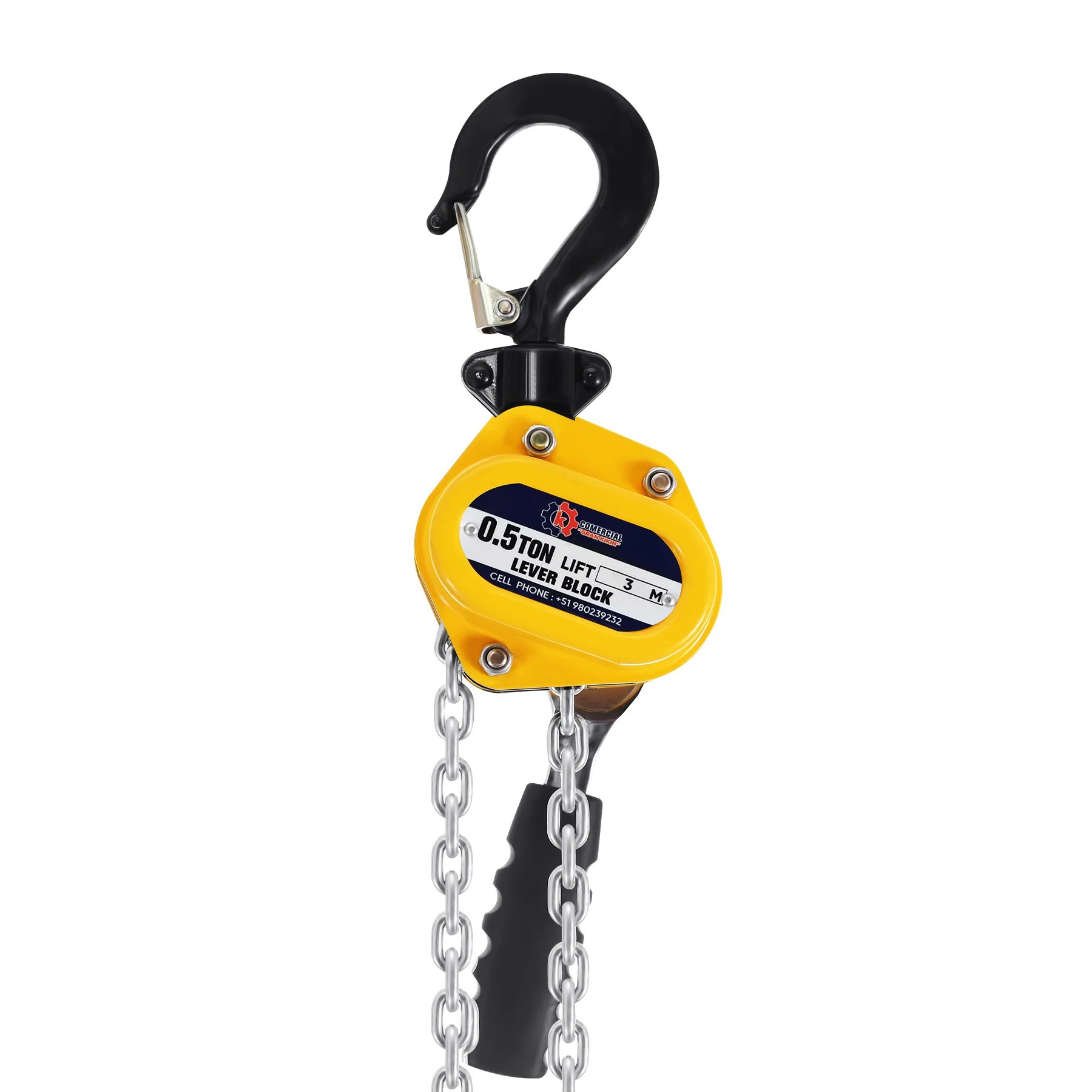 Amonstar 0.5T 0.25T Chain Hoist Anti-Rust Manual Chain Block 10ft 3m with Two Hooks for Lifting Pulling Dragging Construction