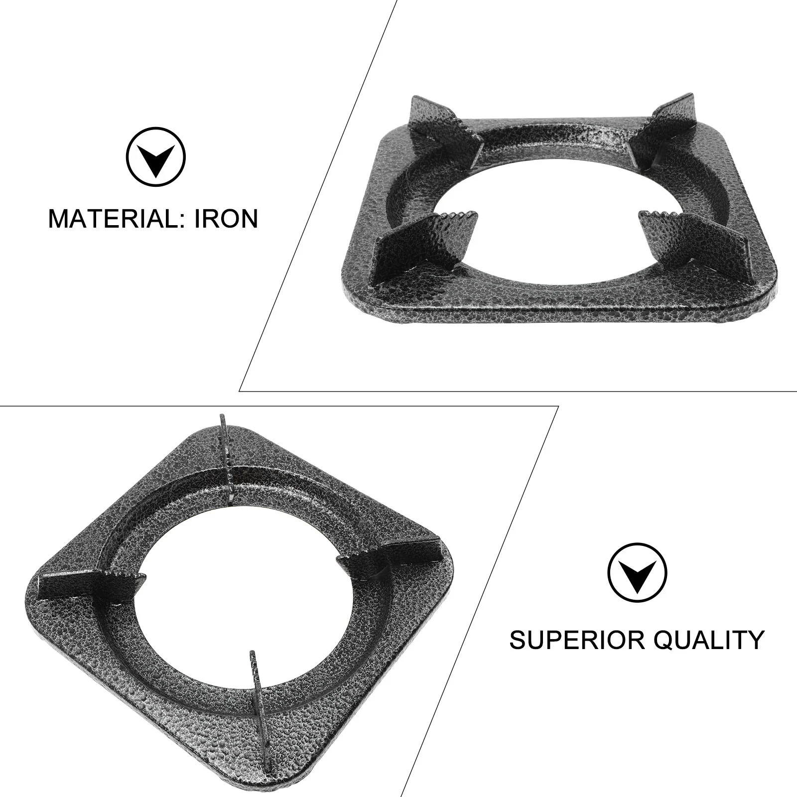 Work on Gas Stove Bracket Wok Support Ring Burner Grate Cast Iron Kitchen Accessory Black Pot