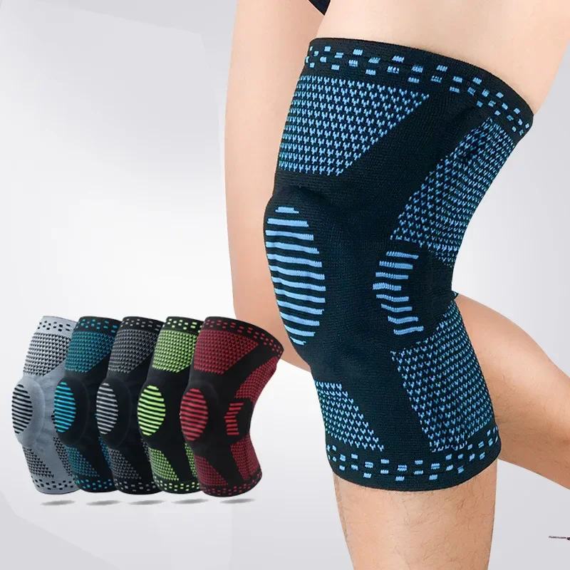 

1 pc Knee Brace Patella Medial Support Strong Meniscus Silicone Compression Protection Sport Knee Pads Running Basketball