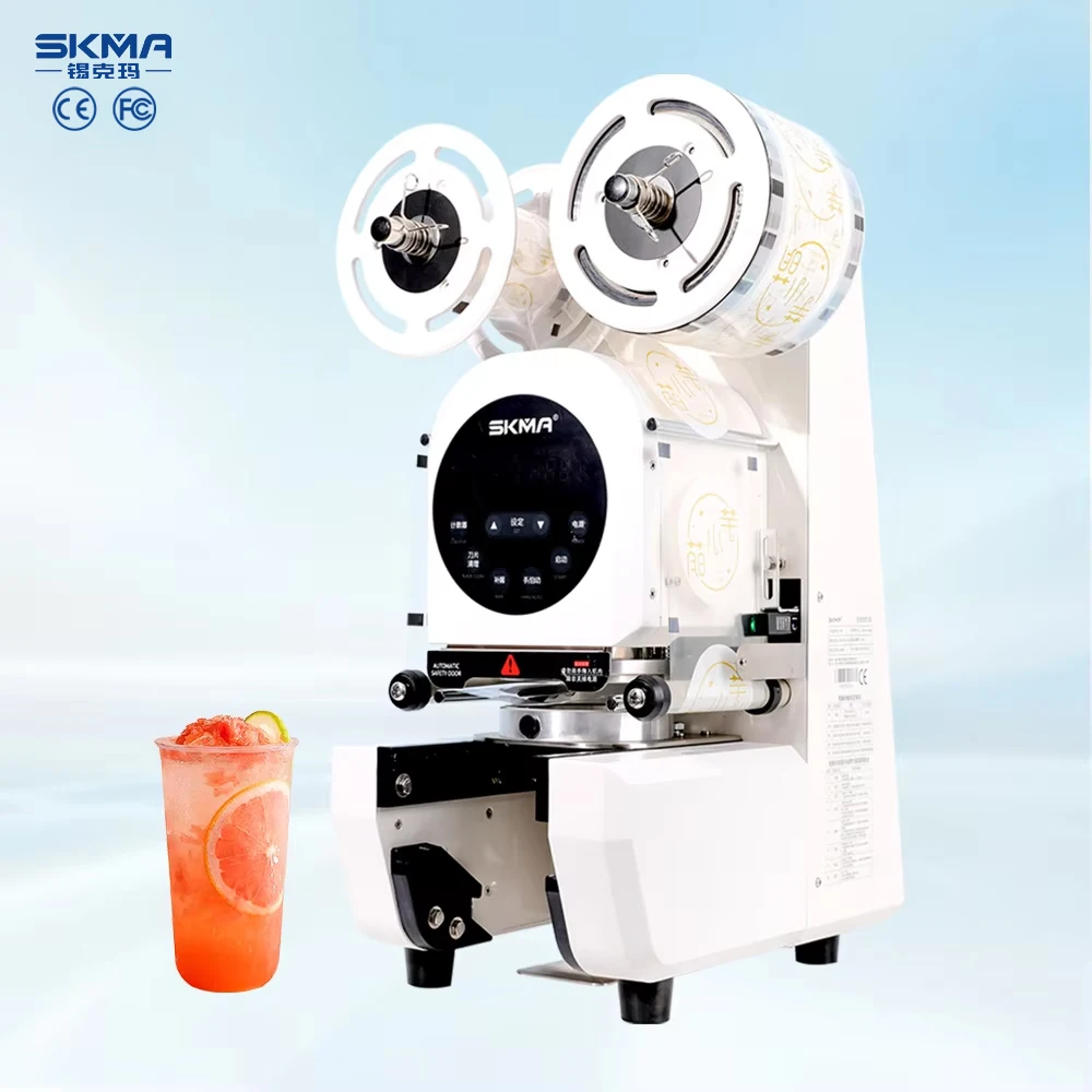 Ce Certified Stainless Steel  Bubble Tea Sealing Machine Commercial Bottles Cups Sealing Machine For Sale
