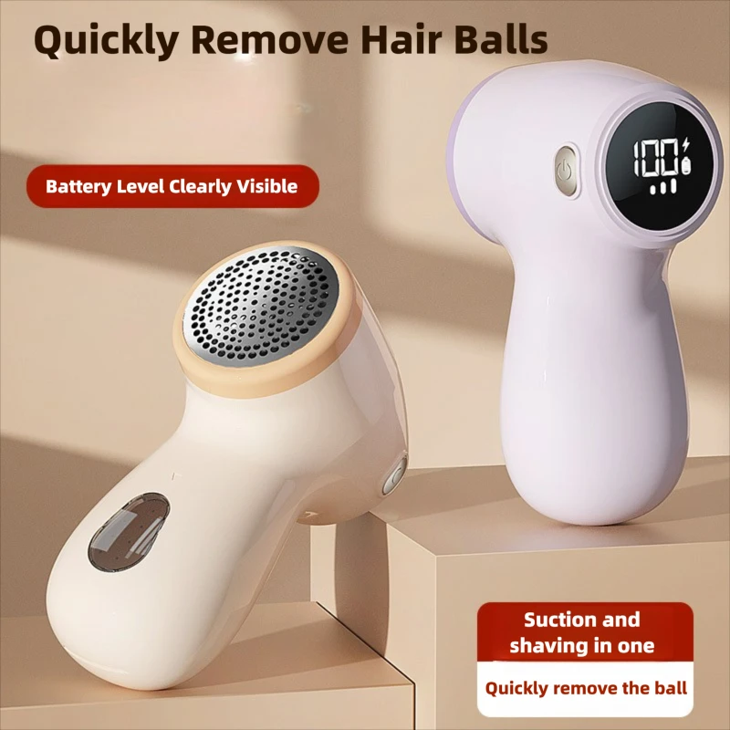 

Clothing Shaver Trimmer Electric Hair Remover LED Display Portable USB Charging Brush Household Rechargeable Hair Ball Trimmer