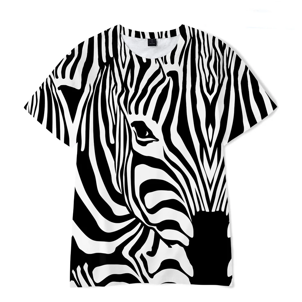 

Summer New Animal T-shirt Leopard Zebra 3D Print Street Apparel Punk T-shirt Harajuku Camo