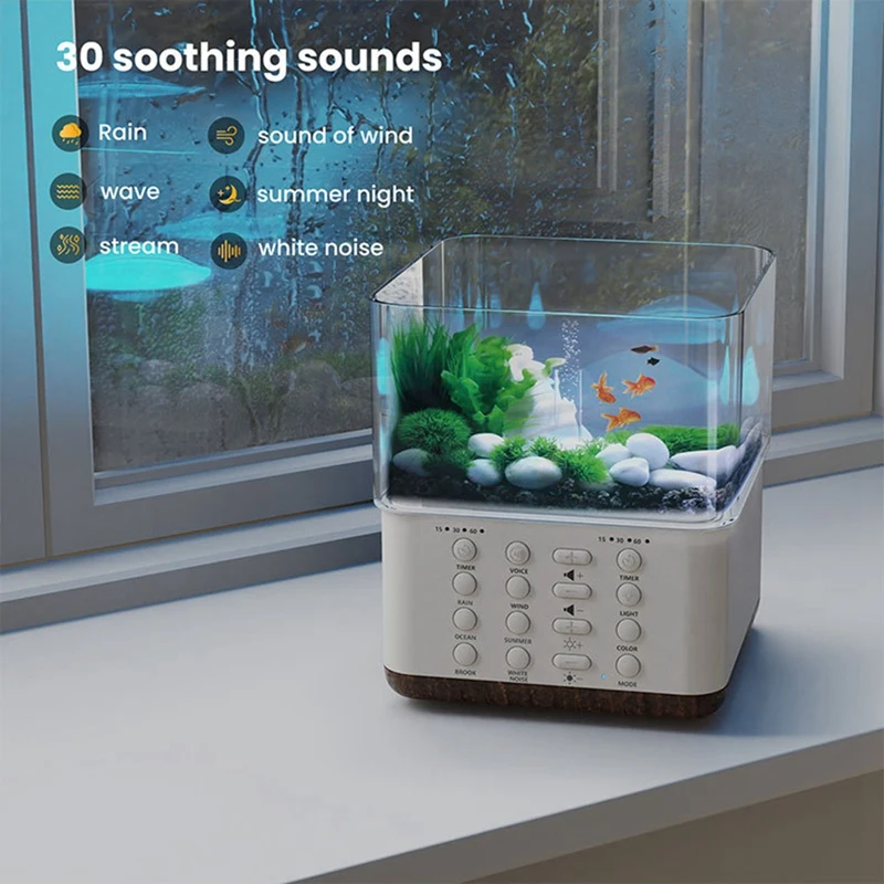 White Noise Sound Machine With 30 Soothing Sounds 3 Timer Portable Sleep Aid Machine For Office Noise Canceling Nursery