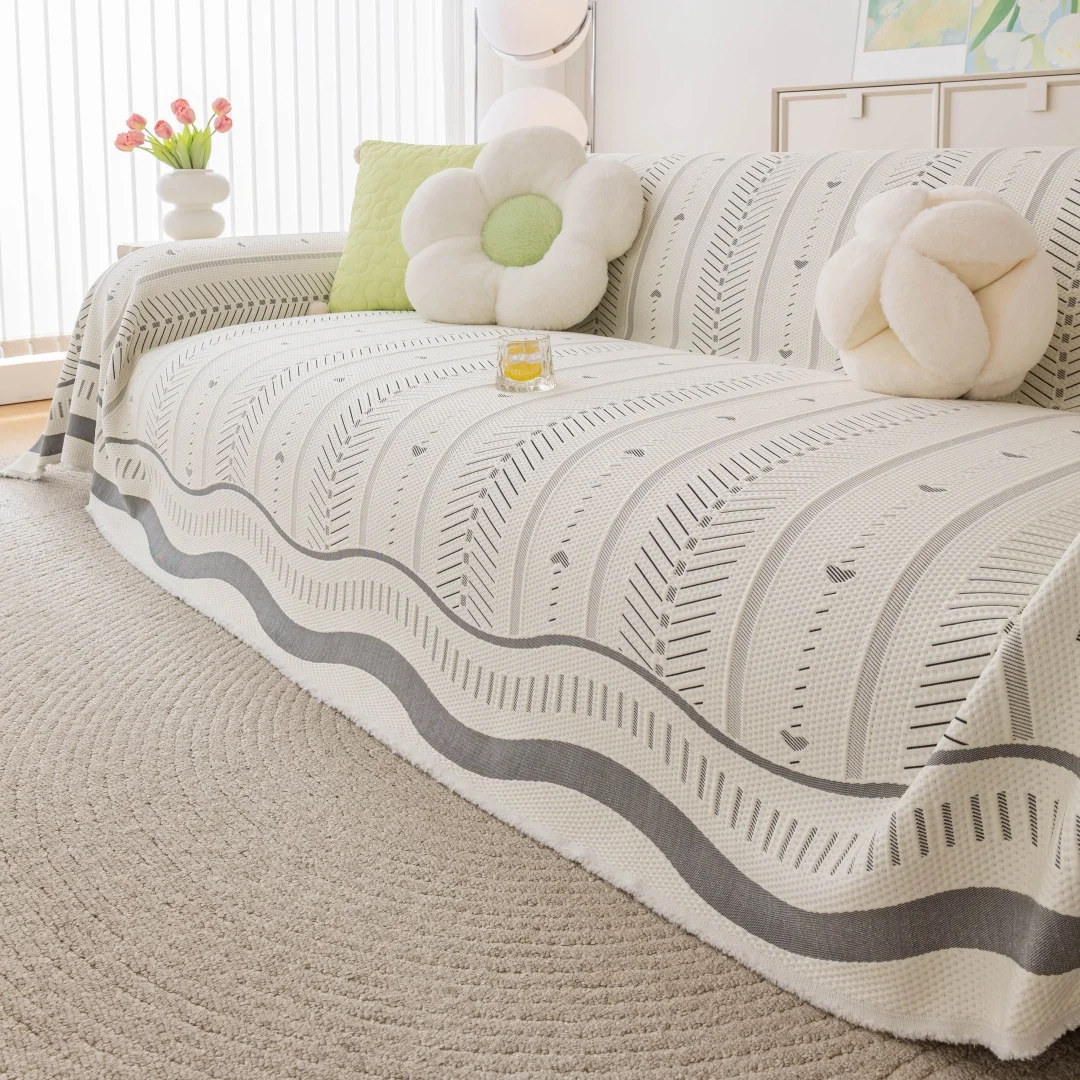 Summer Cooling Feel Sofa Cover, Soft Blanket for Living Room Couch Sofa Towel Slipcover