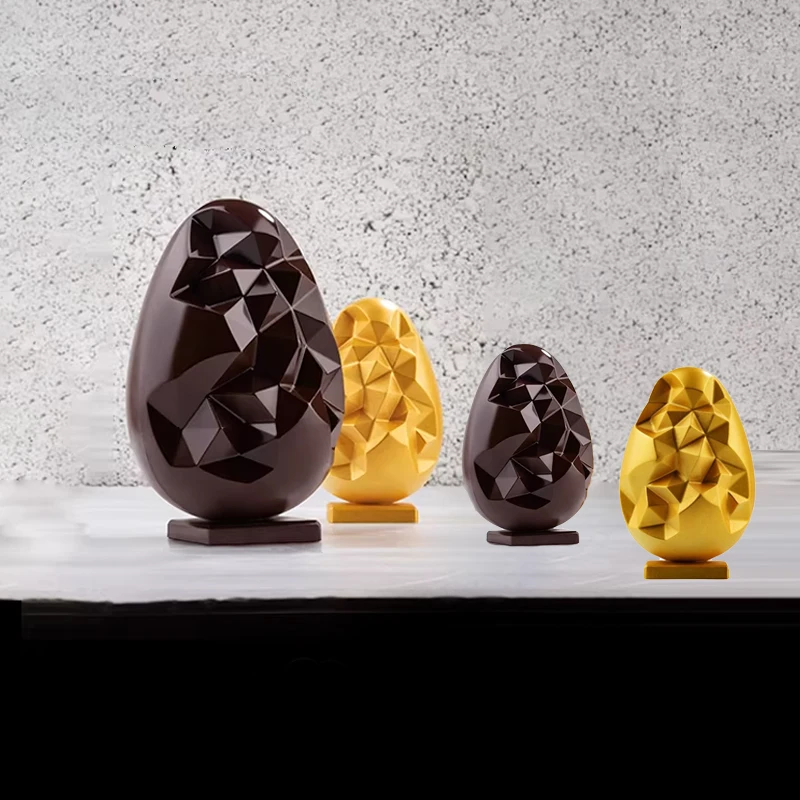 Easter Day 8-Cell or 6-inch Easter Egg Design Painted Easter Egg Chocolate Mold Kitchen Dessert Tools Silicone Cake Mold
