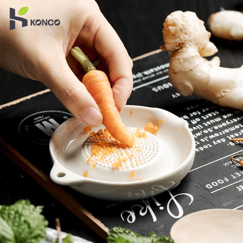 

Ceramic Grinder White Food Grinder Plate Burnishing Machine Portable Carrot Ginger Grinding Household Kitchen Tools Accessories