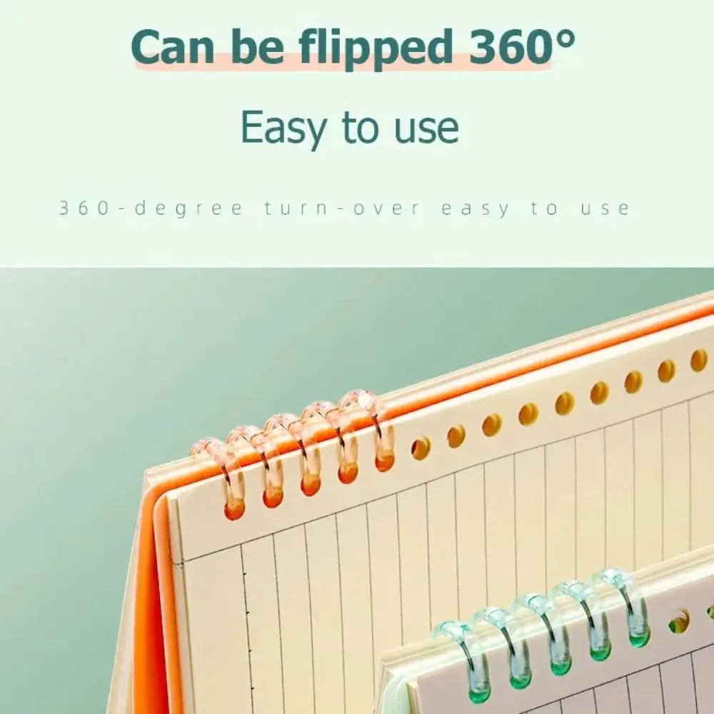 4Pcs PP Loose-leaf Book Cover Colorful Transparent DIY Loose Leaf Notebook Cute Stationery Binder Spiral Ring