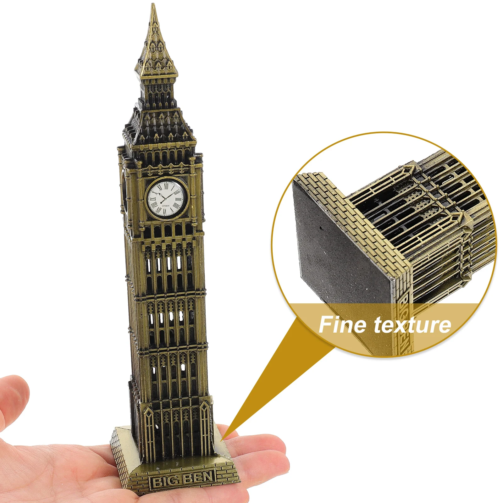 Metal Building Model da Inglaterra e Londres Landmark Decoração, ornamento do Big Ben, arquitetura da Inglaterra