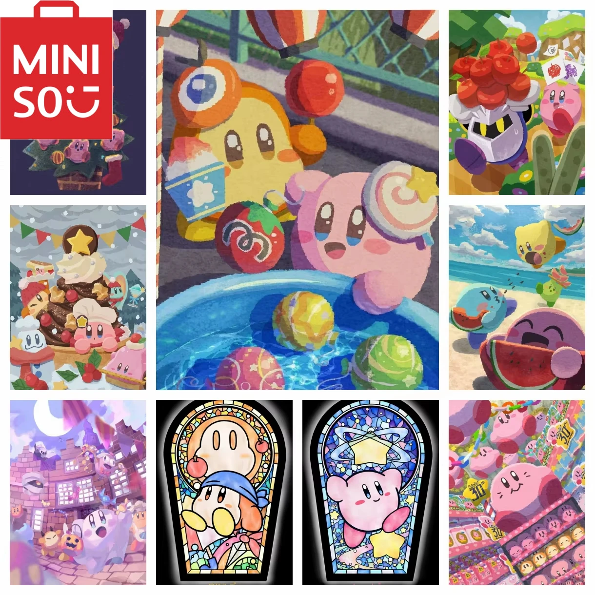 

MINISO 5D DIY Cute-K-Kirbys Cartoon Game Diamond Painting Element Creation Crafts Pixel Kit Cross Stitch Mosaic Home Decor Adult