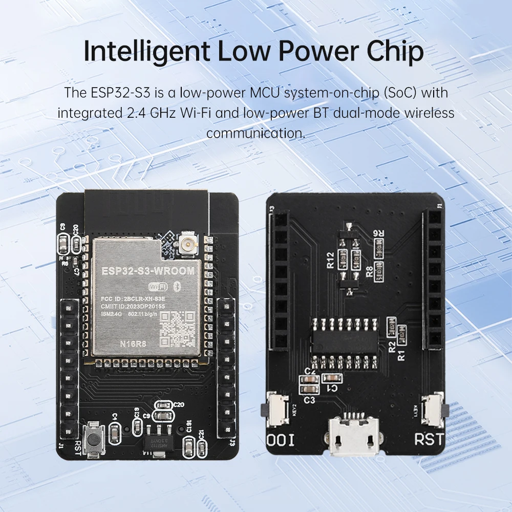 ESP32-S3-CAM Development Board With OV2640 OV3660 Camera MICRO USB WiFi Bluetooth Onboard ESP32-S3-WROOM-1 N16R8 Module