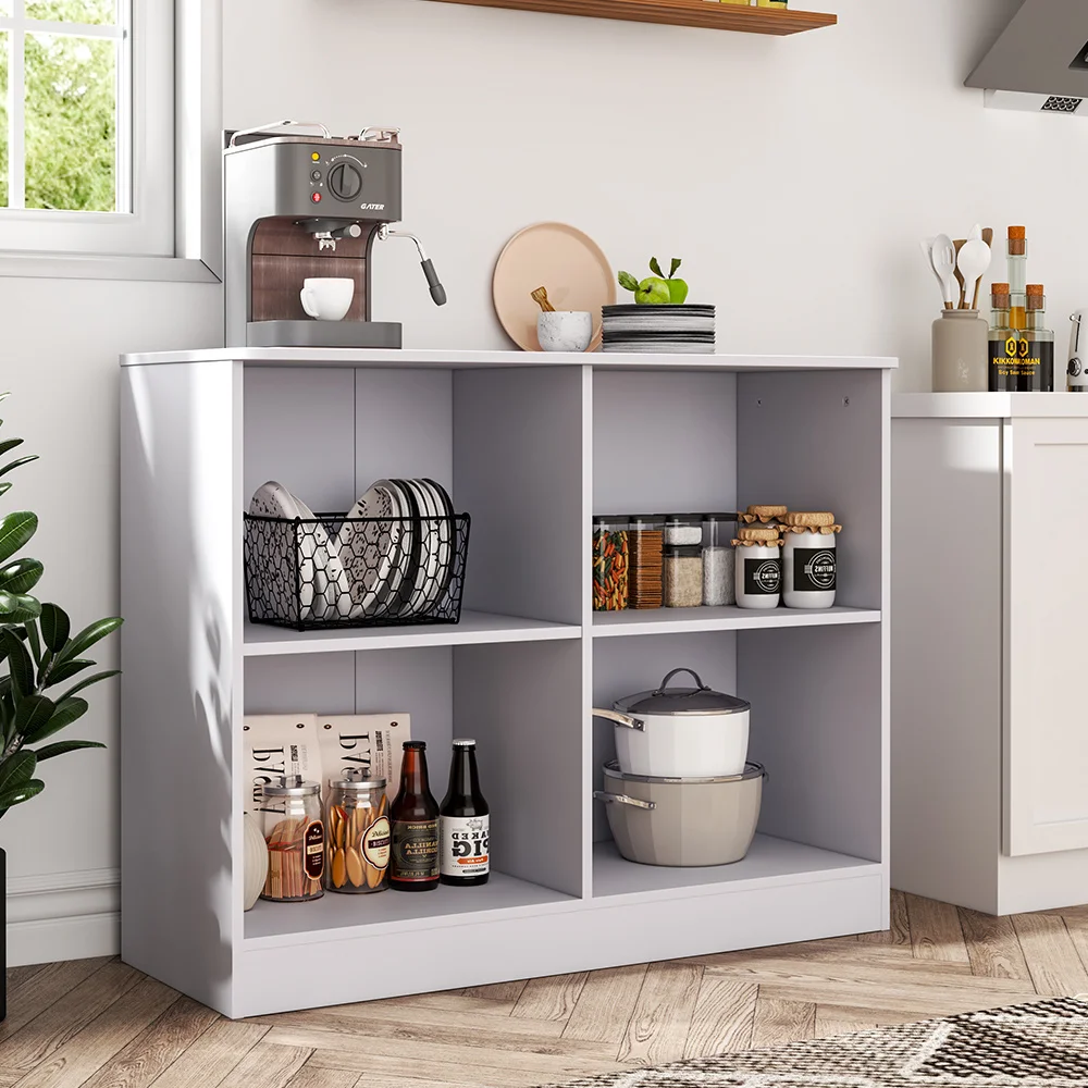 Sideboard Cabinet with Open Shelves for Living Room Garden Kitchen Bedroom