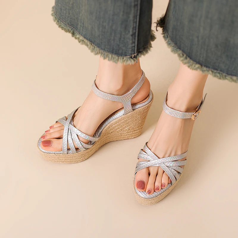 Women Sandals Platform Wedges Strappy Summer Height Increase Pumps Party Beach Female Shoes Woman slippers