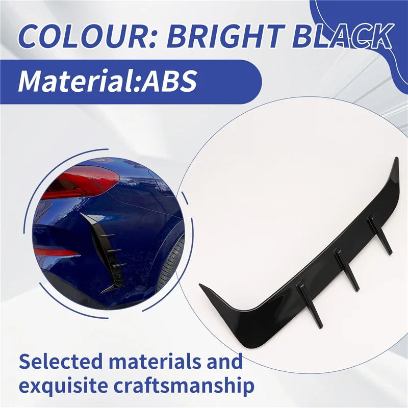 

1 Pair Rear Bumper Spoiler Air Vent Cover Side Canard Rear Bumper Spoiler Side Canard For BMW X6 G06 2019-2023 Bright Black