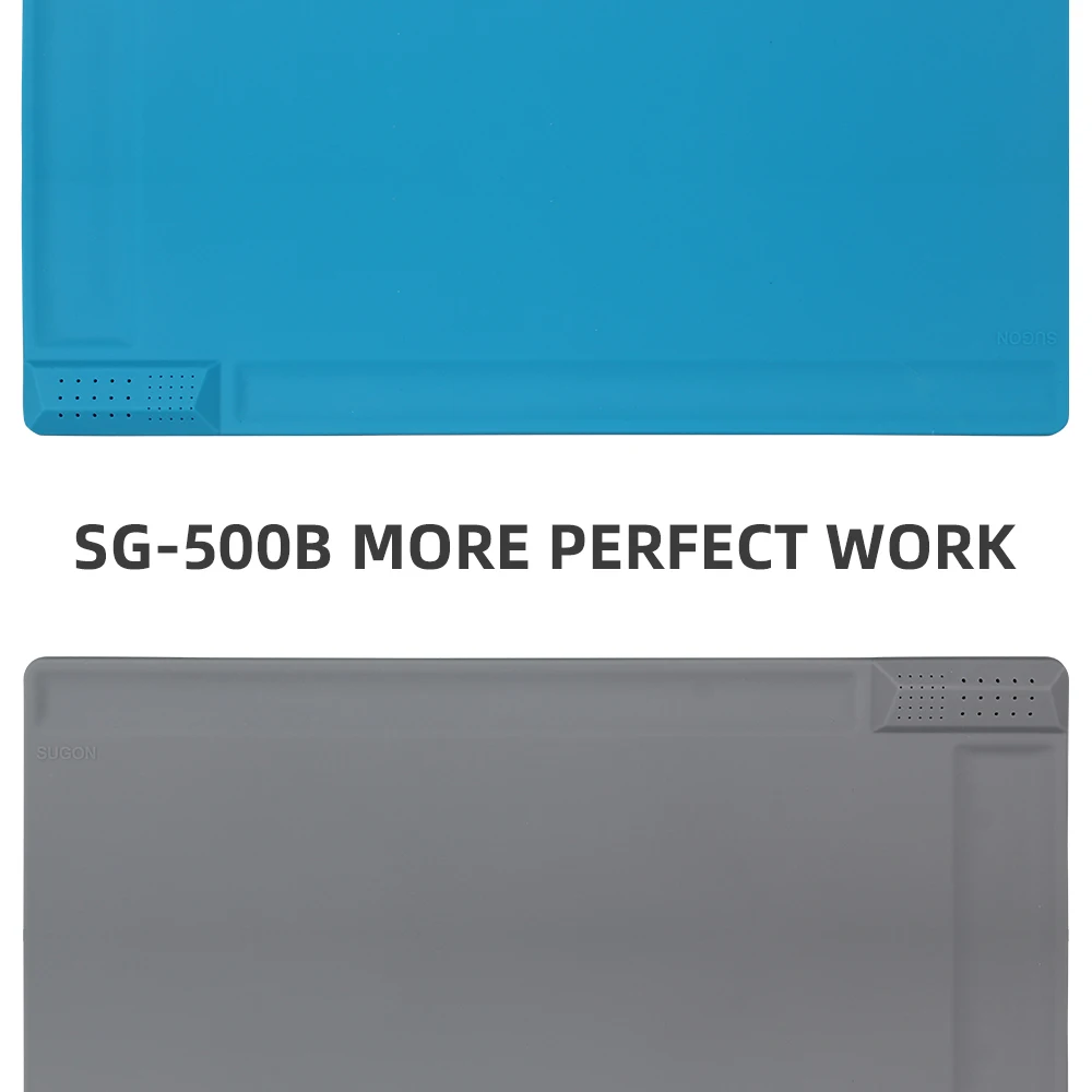 Heat Insulation Repair Pad Super Big 500X360mm Grey/Blue Silicon Soldering Work Mat BGA Heat-Resistant Maintenance Platform