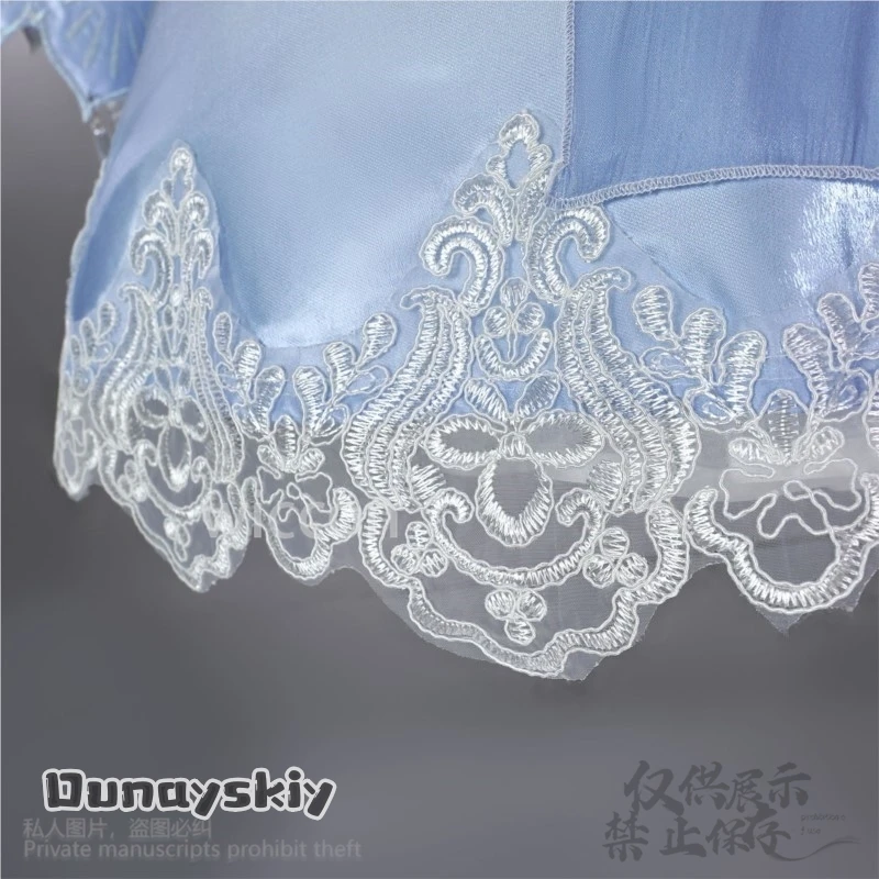 Weiss Schnee Cosplay RWBY Costume Anime Da Bianco A Blu Sfumato Eleganza Vestito di Pizzo Lolita Parrucca Coda di Cavallo Jirai Kei Halloween Ragazze