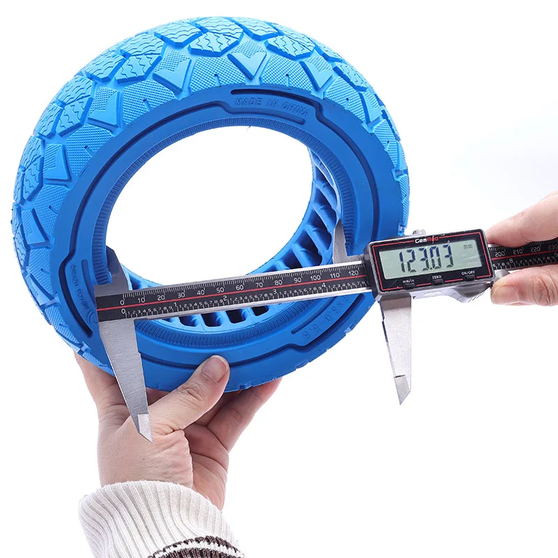 

Blue solid tire 9X3.0-5.5 grid structure electric scooter anti tie high elasticity wear-resistant replacement tire accessories