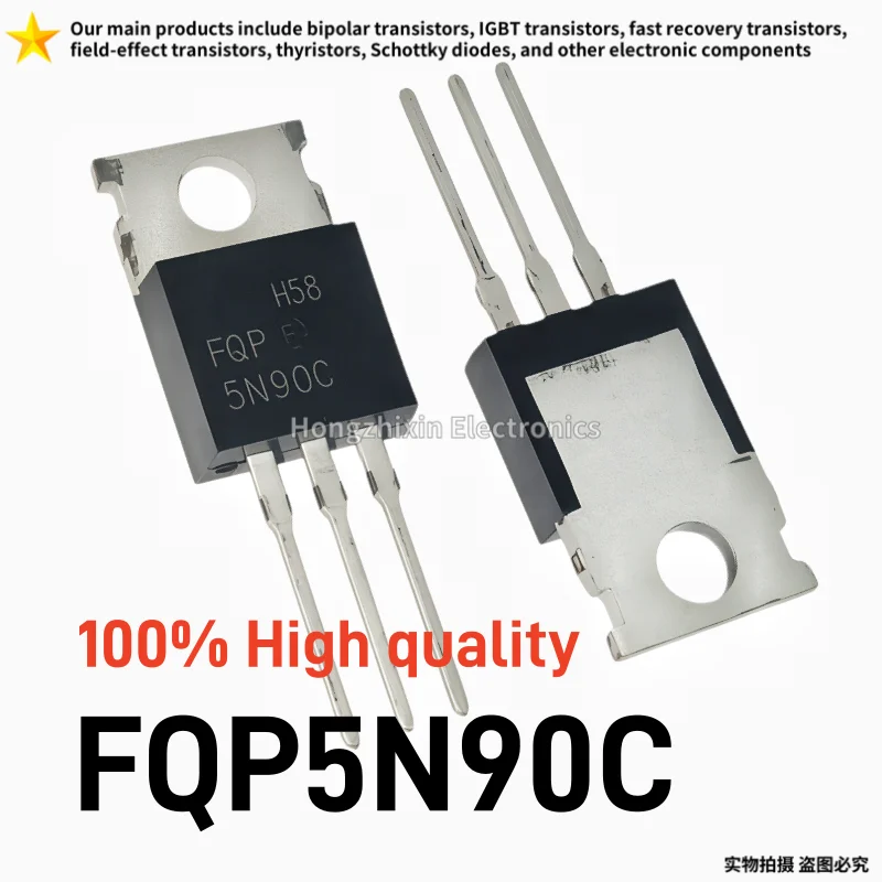 10/30/50PCS FQP5N90C TO-220 N-Channel Power MOSFET 900V 5A Field Effect Transistor For Switching Power Supply Inverter SMPS