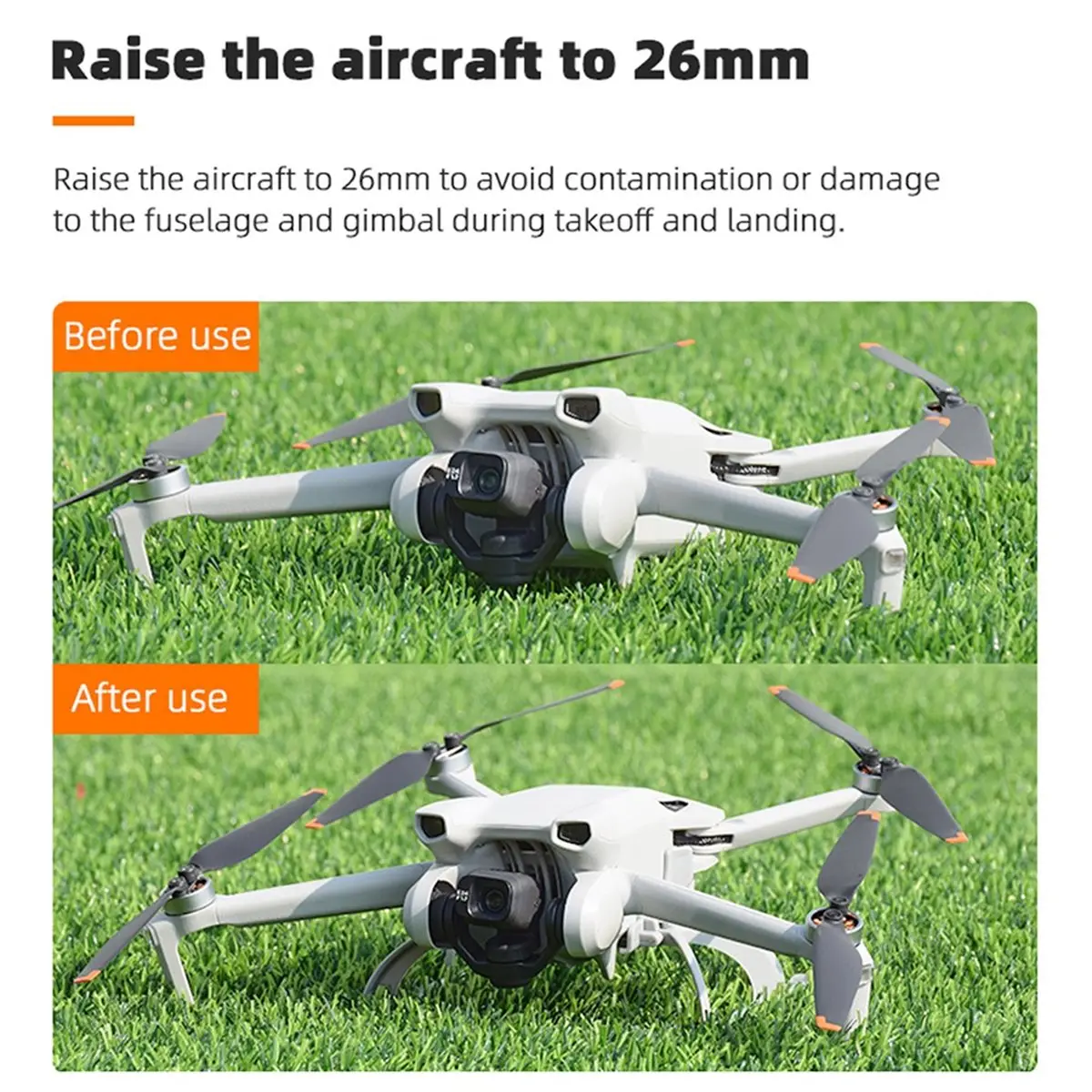 A86G NEW Landing Gear for Mini 3/3 Pro Drone Foldable Expansion Kit Quick Release Height Protector Extended Leg Extensions