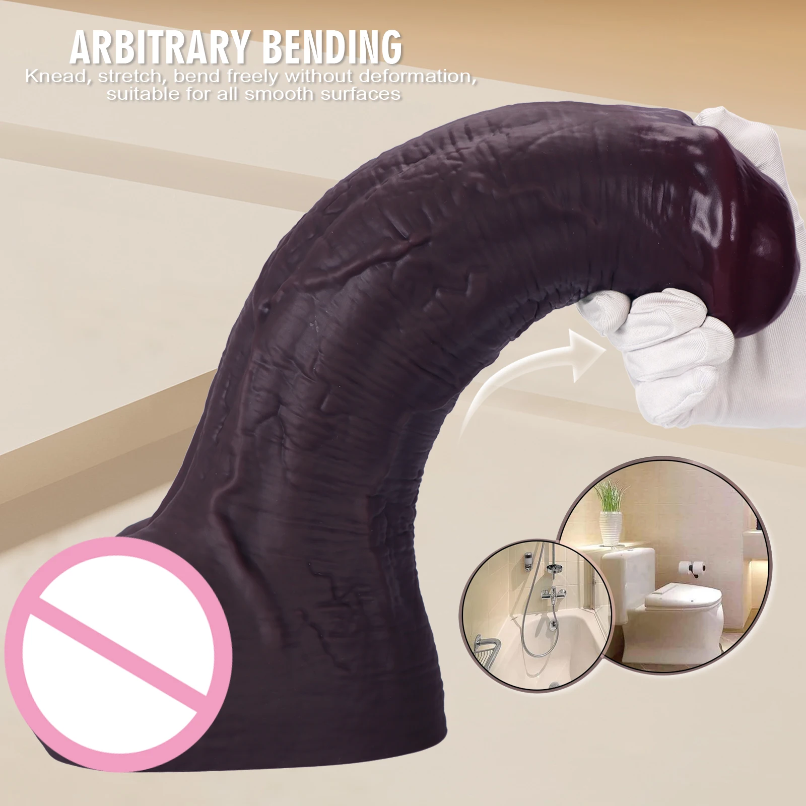 Silicone Soft Huge Black Horse Dildo Realistic Silicone Animal Genitals Penis Masturbation Suction Cup Dick Woman Anal Sex Toys view 4