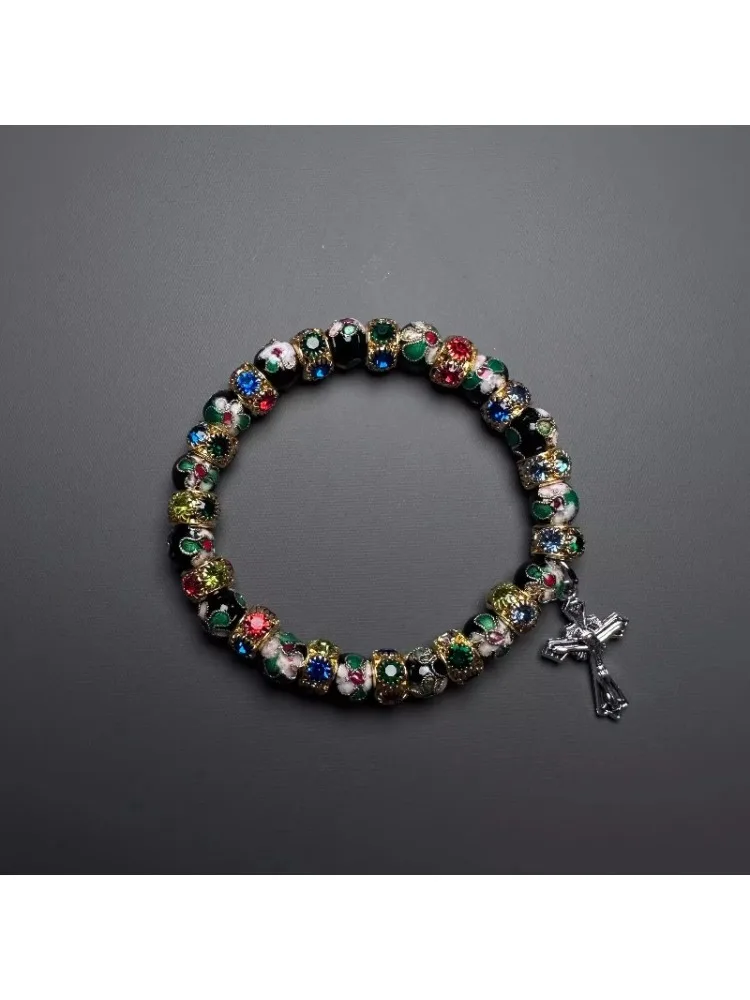 Chic a Kind Cloisonne Colorful Zircon Beaded Bracelet Small Niche Design High End Versatile Personalized Jewelry Gift for Women