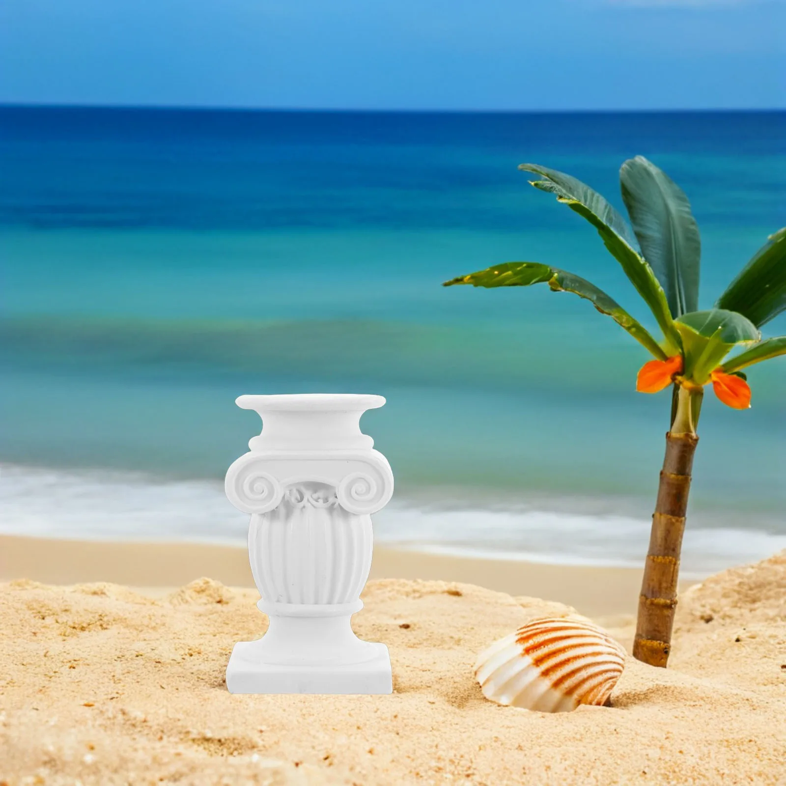 

1pc Mini Roman Column Home Decor Realistic Smooth Surface Easy to Clean Greek Pillar Statue Wedding Table Decoration Miniature