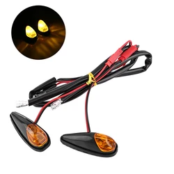 2pcs Motocicleta LED Turn Signal Light DRL Daytime Running Lights Indicador Para ATV Scooter Piscando Indicador Lâmpadas