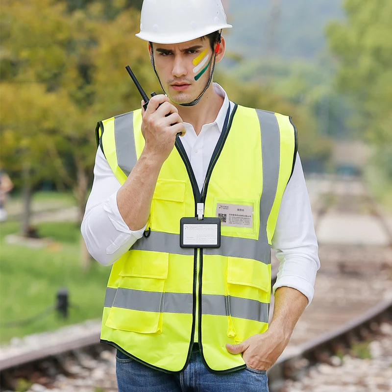 Reflective Vest Unisex High Visibility Safety Vests Reflector Security Traffic Night Working Running Cycling Vest