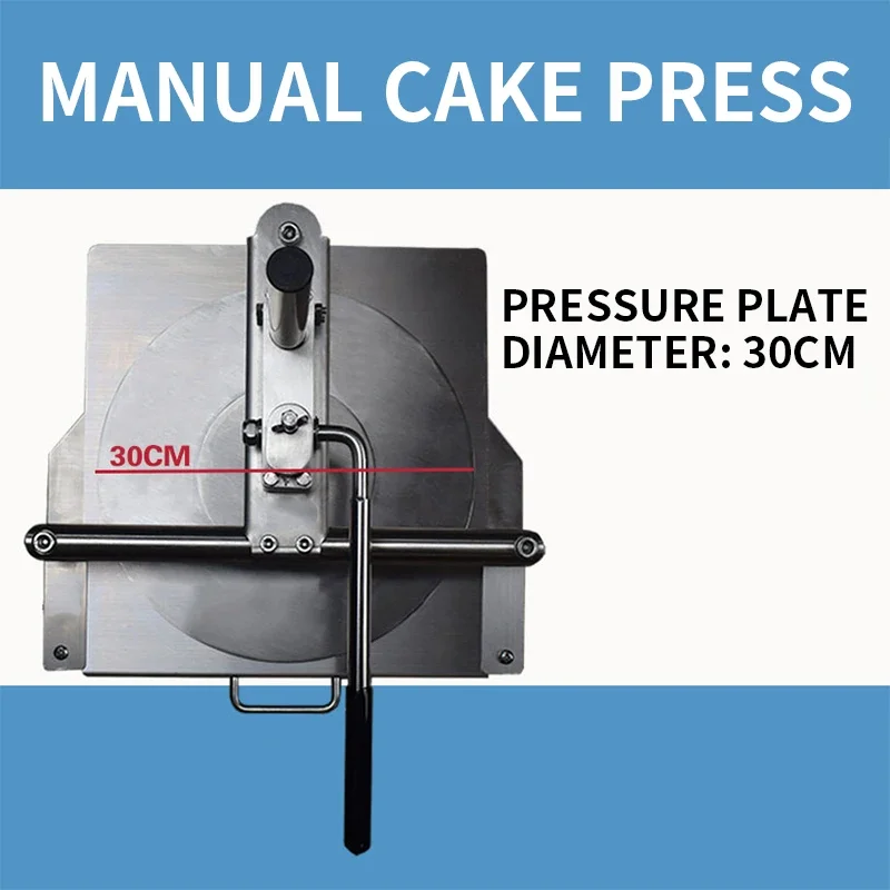 Commercial 30cm Hand Pizza Dough Press Machine Manual Dough Flattening Press Machine Adjustable Thickness Dough Press Machine