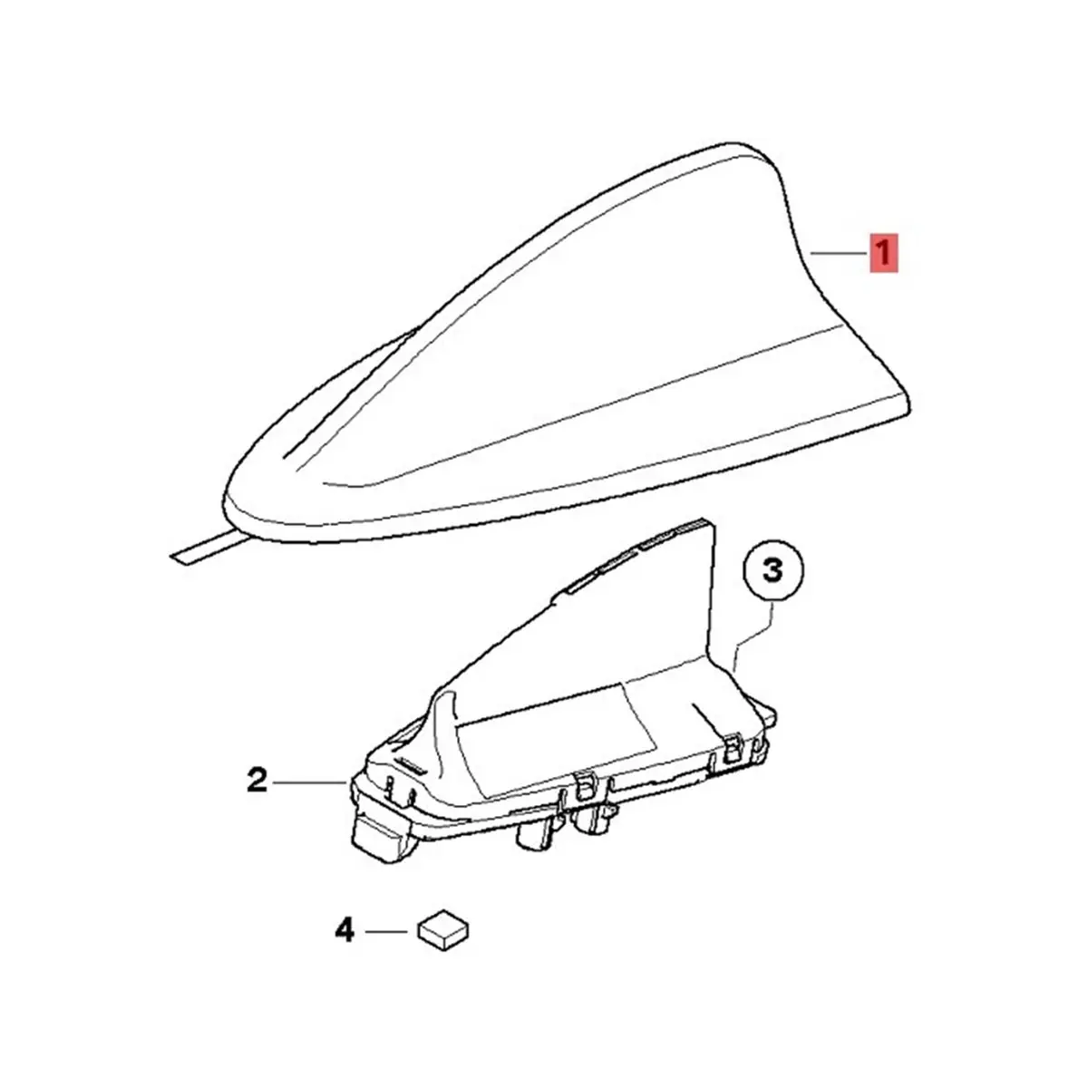 Fits for 65206955555 Car Roof Antenna Empty Housing Shell for 3 Series E82 E92 E90 2005-2023 Fin Antenna Trim Cover