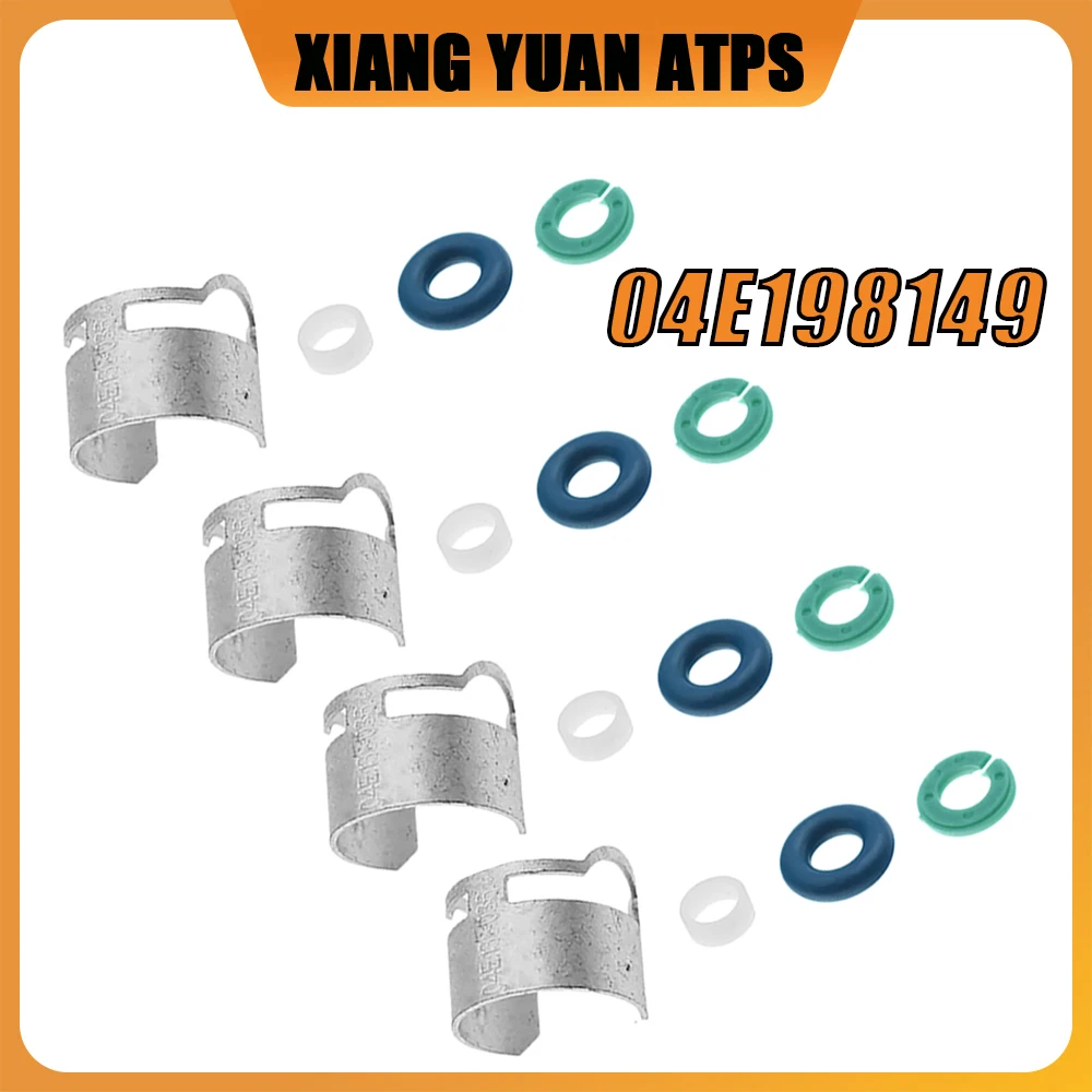 

04E198149 06H998907A Injector Repair Gasket Kit O-Ring Clip For Audi Q3 A3 Sportback VW Jetta Golf Taos Tiguan 1.4L 04E133036A