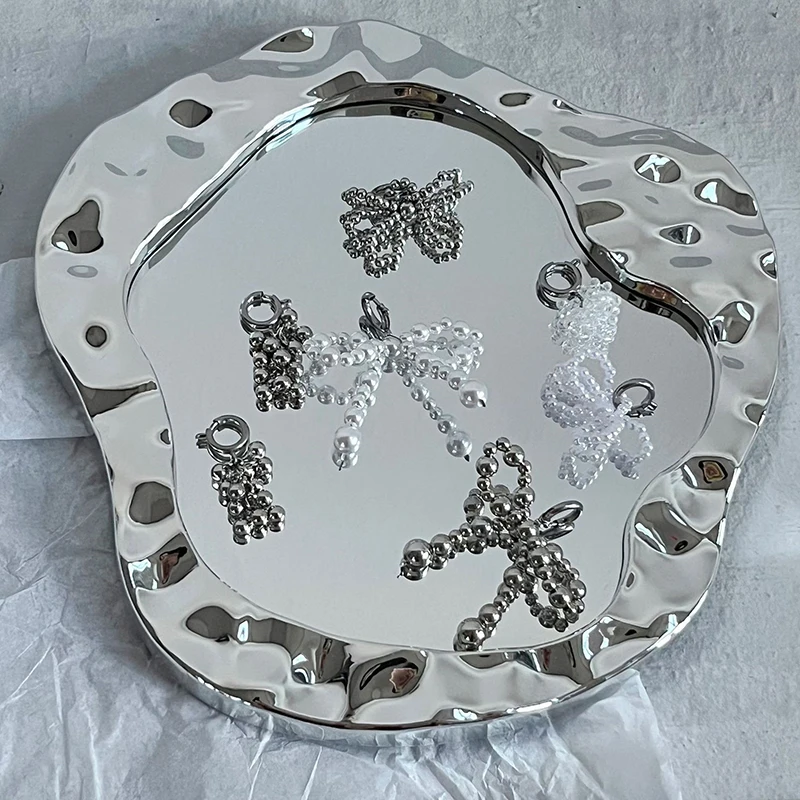 لؤلؤة القوس أربطة الحذاء سحر للأحذية الرياضية الزخرفية حذاء زهرة مشبك الأحذية الزخرفية الأزياء سحر الملحقات #3