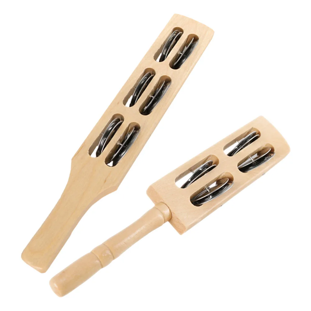

2 Pcs Bellboard Cymbal Teaching Tool Small Musical Instruments Toy Jingle Bells Kids Percussion Stainless Steel Hand
