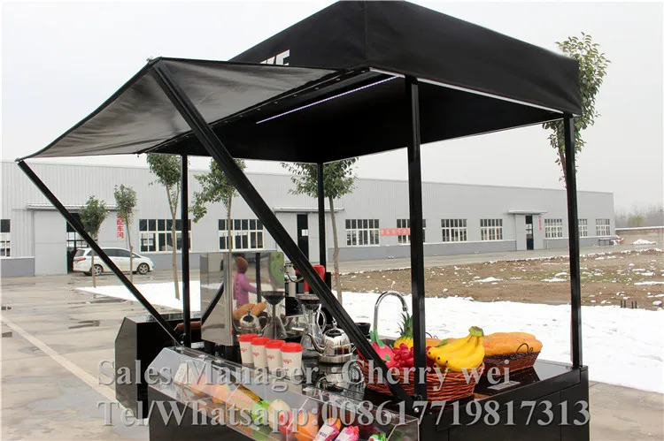 Mobile Food Carts with cooling system /electric Coffee Bike Sale Three Wheel Battery Powered 3 wheels bike tricycle cart