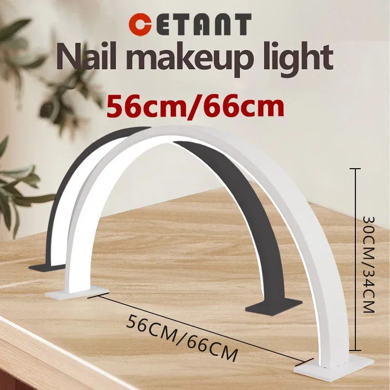 LED Nail Lamp With USB Switch Cable Fill Light For Dresser Beauty Salon Nail Shop Desktop Lamp U-shaped Half Moon Nail Lighting