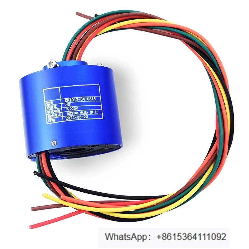 

Via hole electric slip ring Via hole 12.7mm6 channel 15A electric hollow shaft slip , collector bus conductive ring
