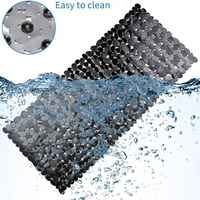 Non-Slip PVC Bathtub Mat with Suction Cups for Safety Waterproof Bathroom Mat Slip-Resistant Bathroom Floor Shower Mats
