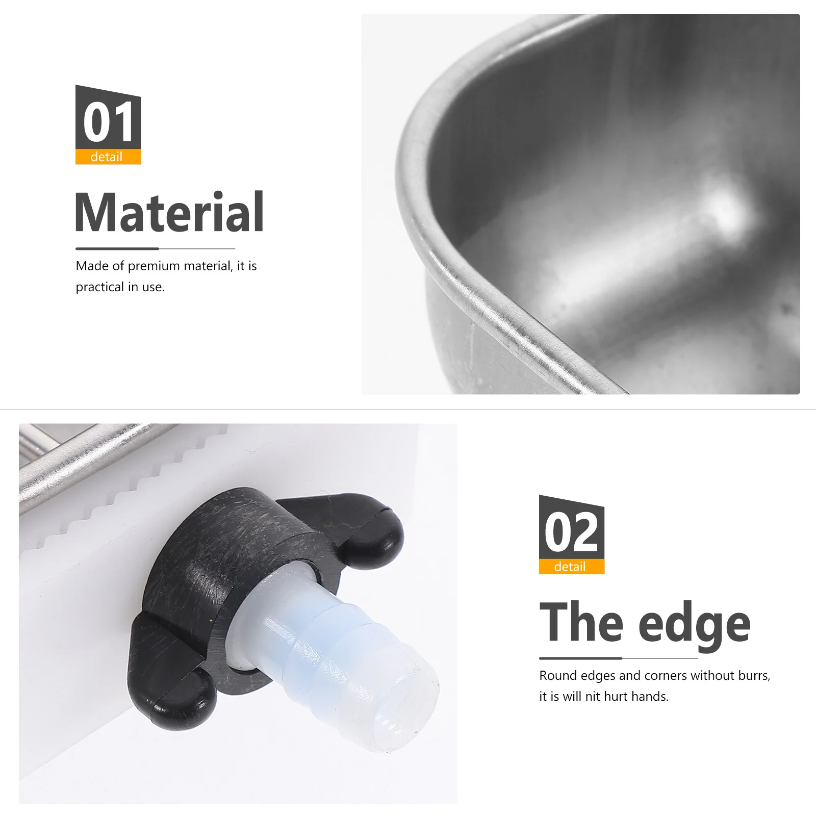 

3pcs Rabbit Water Dispenser Large Capacity Automatic Drinking Bowl Durable Pet Water Feeder For Bunny Farmhouse Use