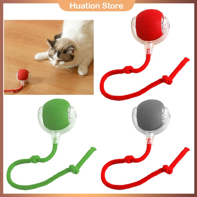 Cat Rolling Ball Bird Chirping Interactive Cats Toys Motion Sensor Cat Toy Balls Random Rolling Pet Kitten Teaser Long Tail Toys