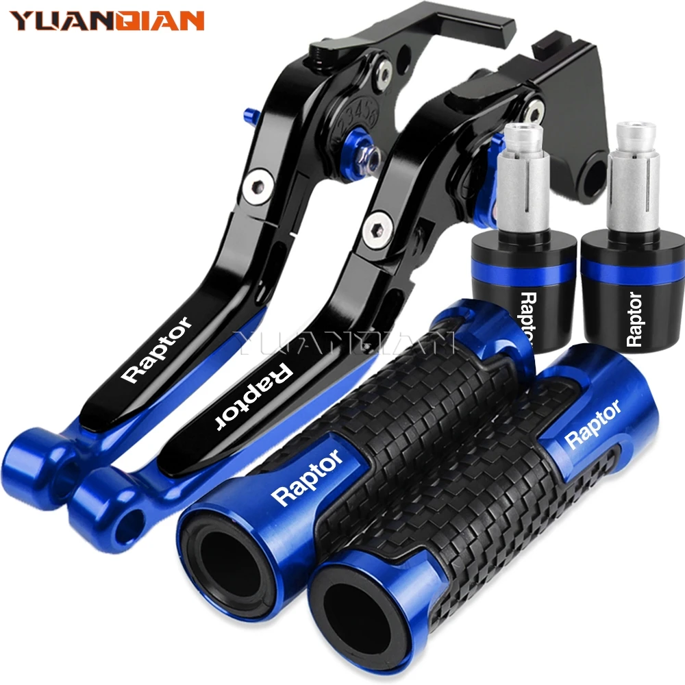 For YAMAHA YFM700 Raptor YFM 700R 2000 2001 2002-2006 Motorcycle Accessories Adjustable Brake Clutch Levers Handlebar Grips Ends