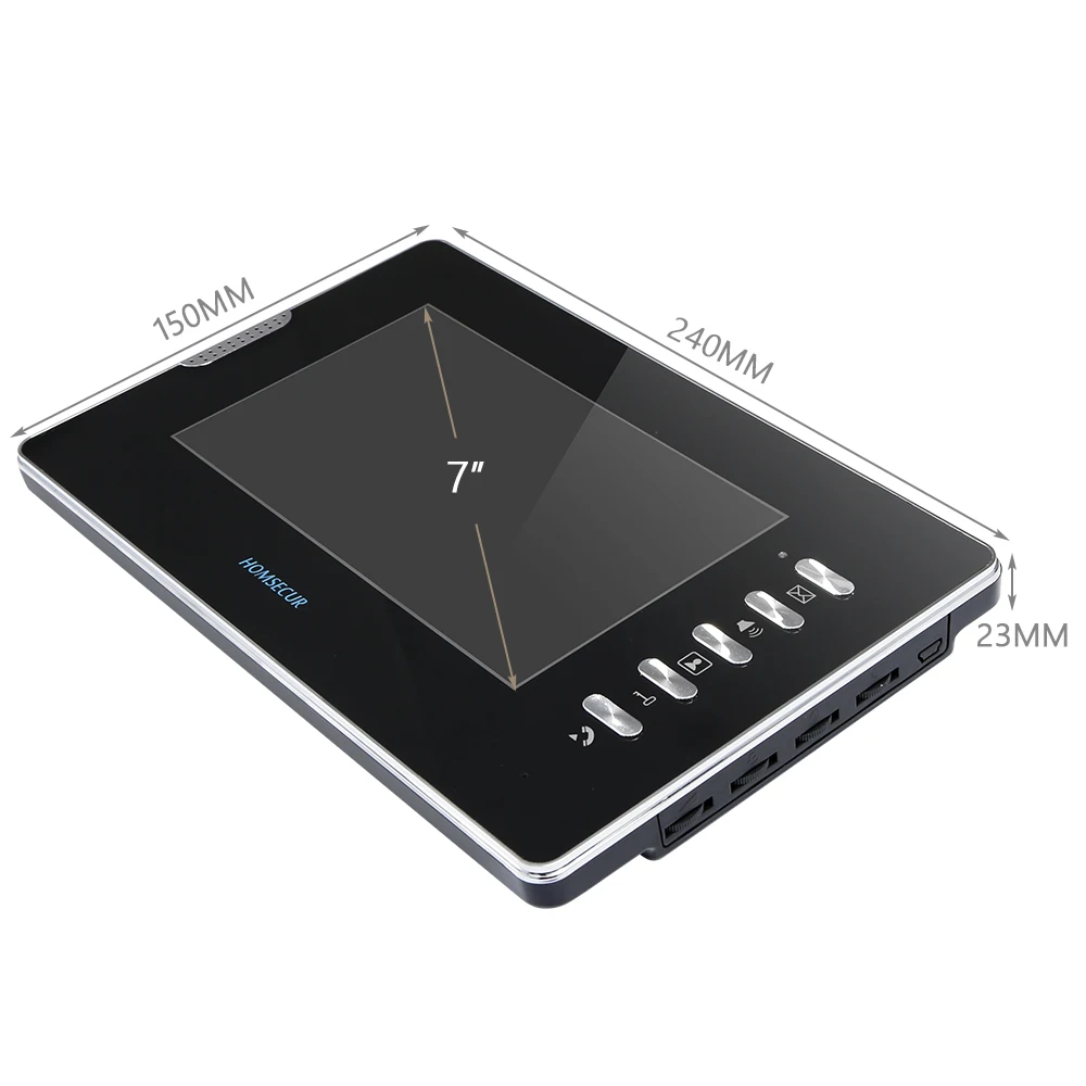 7"/4,3" TFT LCD Innenmonitor mit Stecker für HOMSECUR 4-Draht 700TVLine Video Türklingel Telefon Intercom Home Security System