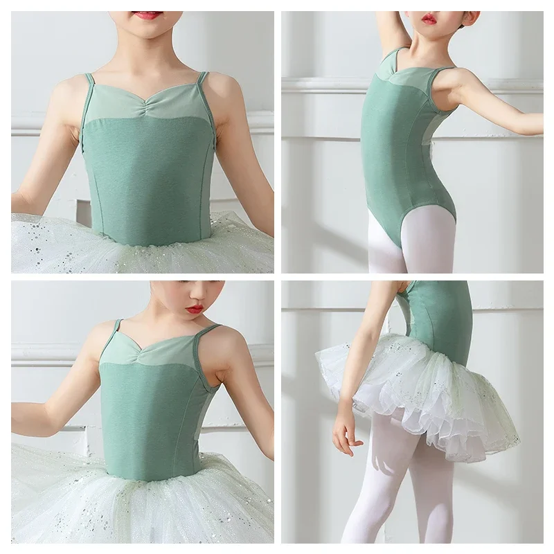 New Sling Strap Ballet Bodysuit Girls Dance Costumes Kids Leotard Tutu Ballerina Ballet Clothing for girls