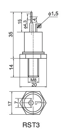 SCR espiral: T232-25 25A 1200V-1600V / T232-40 40A / T232-50 50A 100V ~ 1300V