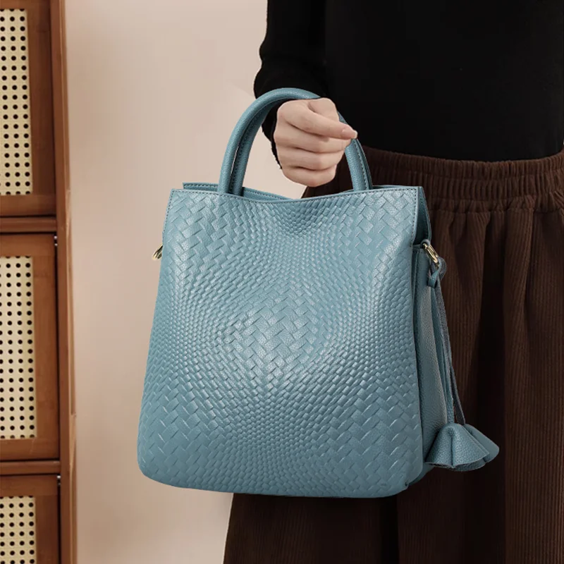 

Leather women's handbag with large capacity, shoulder bag for women, elegant single-shoulder crossbody bag, cowhide women's bag