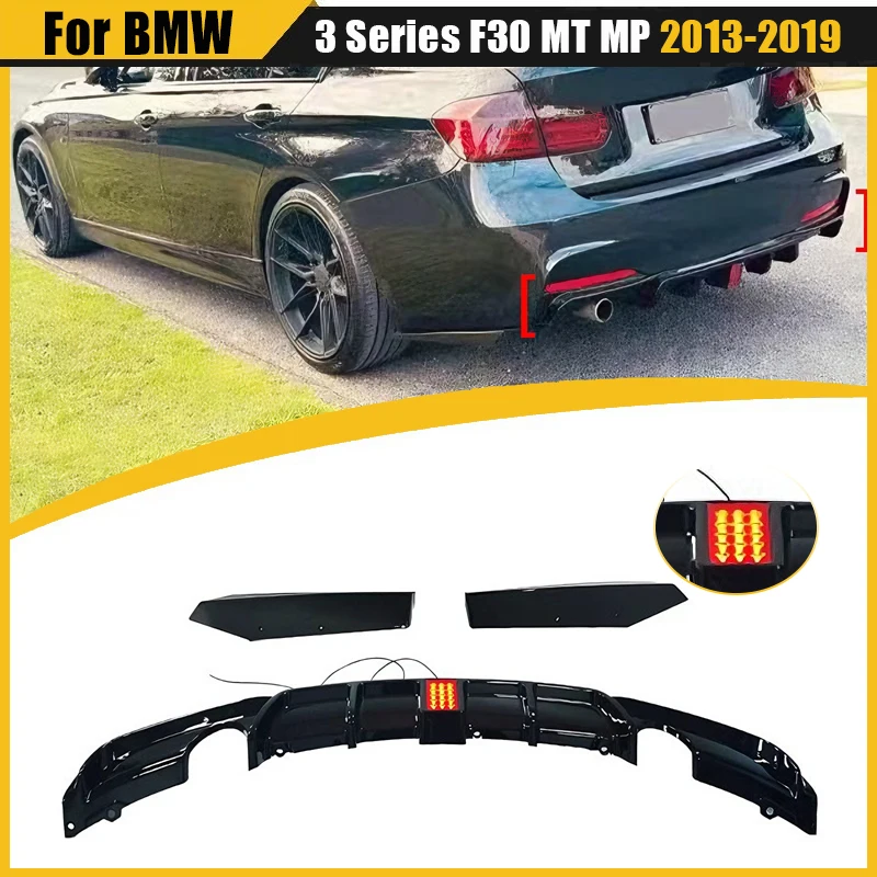 

Rear Lip Diffuser For BMW 3 Series F30 MT MP 2013-2019 Car Rear Bumper Spoiler Diffuser Lip with/without Brake Light Body Kits