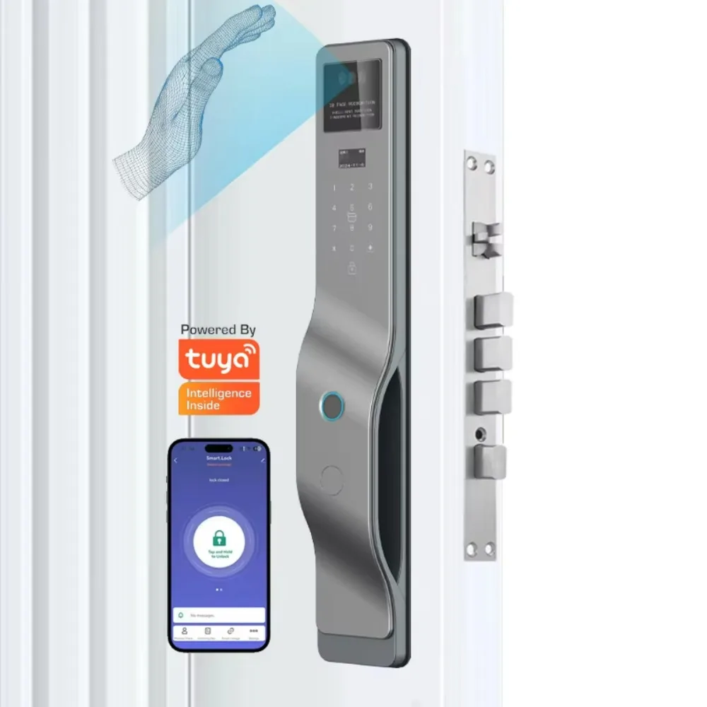 

Palm Vein Tuya Smart Door Lock with Camera Full Automatic 3d Face Recognition Fingerprint Smart Door Lock