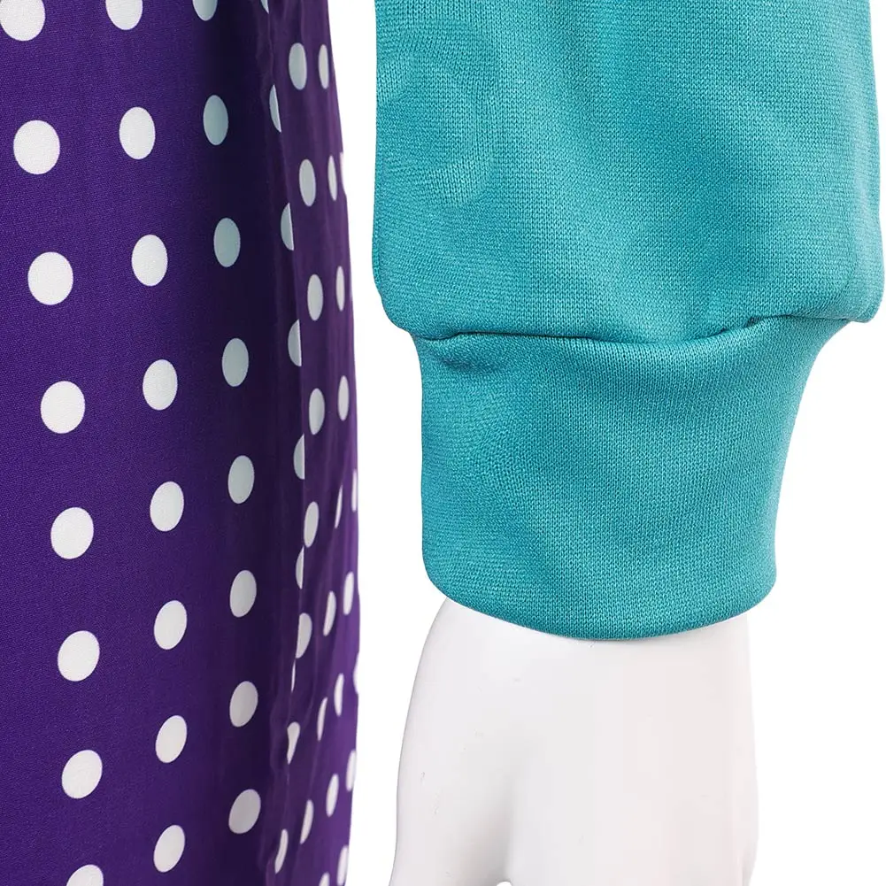 Disguise TV ST 5 2 Holly Wheeler Cosplay Purple Dot Overalls Costume Shirt Clothing Set Outfits Women Halloween Carnival Party