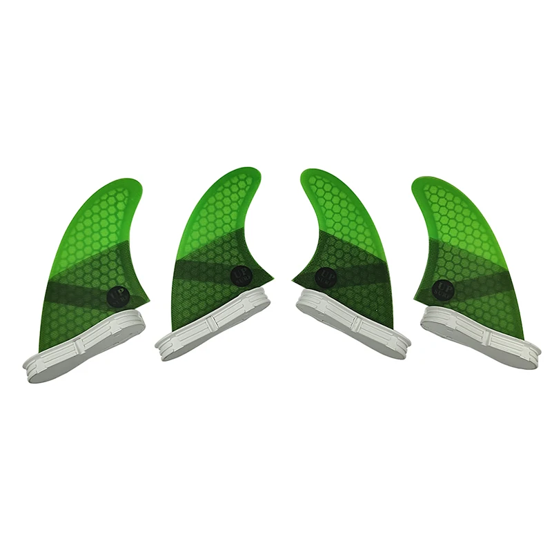 Surfboard Upsurf Double Tabs 2 Size K2.1 Green Color Quad Fin Set Fiberglass Honeycomb Sup Board Double Tabs 2 Sup Accessories